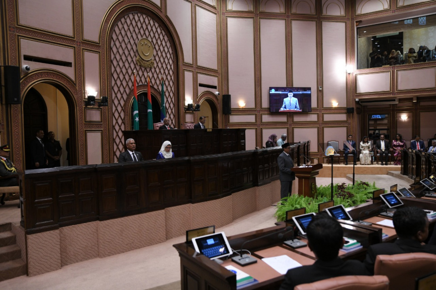ފެބްރުއަރީ 3، 2020: މިއަހަރަށް ރައްޔިތުންގެ މަޖިލިސް ހުޅުވުމާއި ރައީސުލްޖުމްހޫރިއްޔާ ރިޔާސީ ބަޔާން އިއްވުން ---- ފޮޓޯ/ ރައީސް އޮފީސް