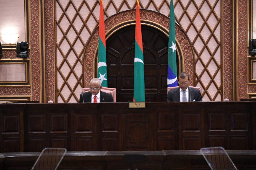 ފެބްރުއަރީ 3، 2020: މިއަހަރަށް ރައްޔިތުންގެ މަޖިލިސް ހުޅުވުމާއި ރައީސުލްޖުމްހޫރިއްޔާ ރިޔާސީ ބަޔާން އިއްވުން ---- ފޮޓޯ/ ރައީސް އޮފީސް