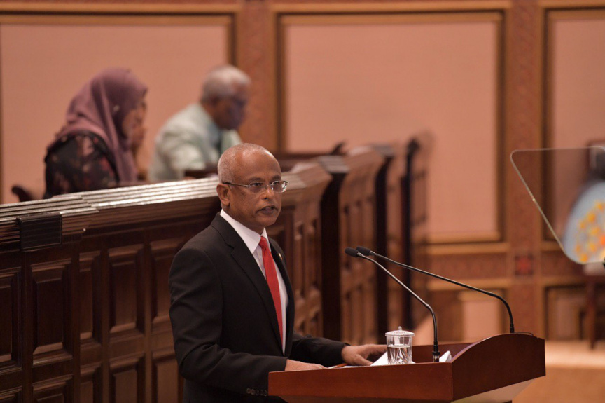 ފެބްރުއަރީ 3، 2020: މިއަހަރަށް ރައްޔިތުންގެ މަޖިލިސް ހުޅުވުމާއި ރައީސުލްޖުމްހޫރިއްޔާ ރިޔާސީ ބަޔާން އިއްވުން ---- ފޮޓޯ/ ރައީސް އޮފީސް