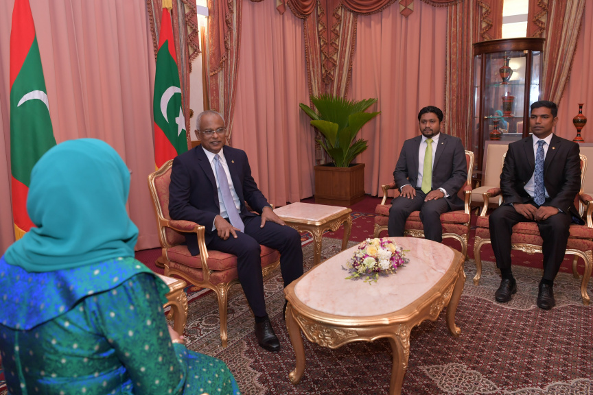 ޖެންޑާ މިނިސްޓަރުކަމަށް އާއިޝަތު މުހައްމަުދު ދީދީ އައްޔަނުކުރެއްވުން -- ފޮޓޯ/ ރައީސް އޮފީސް