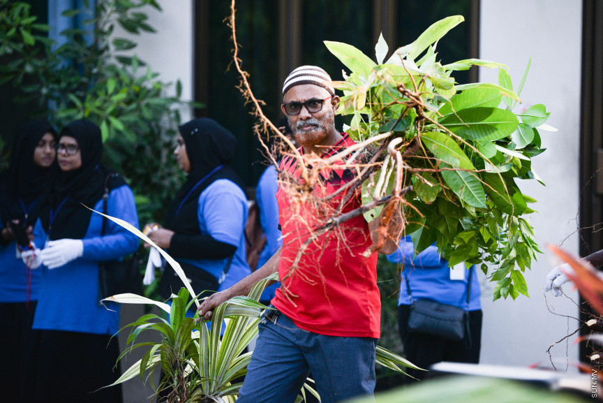 ފެބްރުއަރީ 15، 2020: "ސްޓެލްކޯ ރަށްފެހި" ޕްރޮގްރާމްގެ ދަށުން ތިލަފުށީގައި 3000 ގަސް އިންދުމަށް ބޭއްވި ހަފްލާގެ ތެރެއިން --- ސަން ފޮޓޯ/ ފަޔާޒު މޫސާ