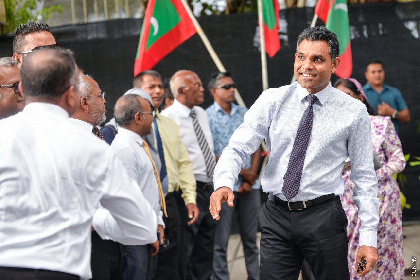 ފެބްރުއަރީ 17، 2020: މާލޭ ސިޓީ ސްޓްރީޓްސްކޭޕިން މަޝްރޫއު އިފްތިތާހު ކުރުމަށް ވެސްޓް ޕާކް ސަރަހައްދުގައި ބޭއްވި ރަސްމިއްޔާތުގެ ތެރެއިން -- ސަން ފޮޓޯ/ ފަޔާޒު މޫސާ