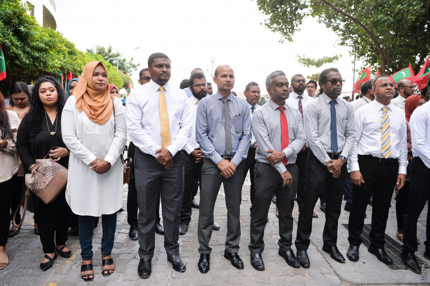 ފެބްރުއަރީ 17، 2020: މާލޭ ސިޓީ ސްޓްރީޓްސްކޭޕިން މަޝްރޫއު އިފްތިތާހު ކުރުމަށް ވެސްޓް ޕާކް ސަރަހައްދުގައި ބޭއްވި ރަސްމިއްޔާތުގެ ތެރެއިން -- ސަން ފޮޓޯ/ ފަޔާޒު މޫސާ