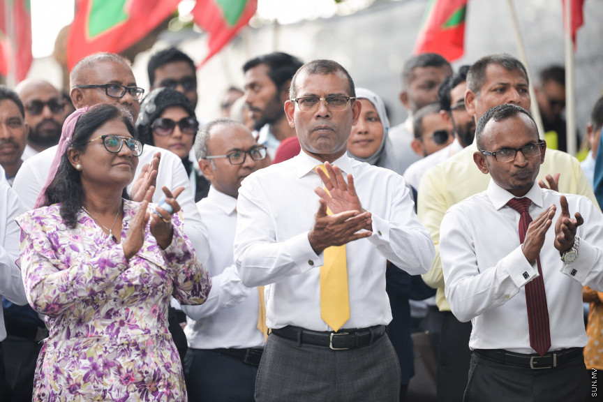 ފެބްރުއަރީ 17، 2020: މާލޭ ސިޓީ ސްޓްރީޓްސްކޭޕިން މަޝްރޫއު އިފްތިތާހު ކުރުމަށް ވެސްޓް ޕާކް ސަރަހައްދުގައި ބޭއްވި ރަސްމިއްޔާތުގެ ތެރެއިން -- ސަން ފޮޓޯ/ ފަޔާޒު މޫސާ