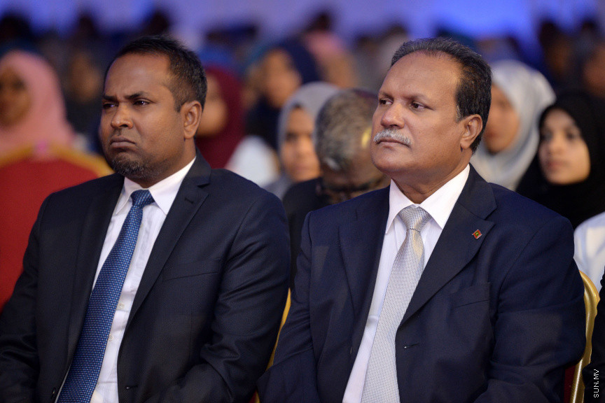 ފެބްރުއަރީ 18، 2020: ޝަރުއީ ދާއިރާގެ ގަޟާއީ އާ އަހަރު ފެށުމުގެ ގޮތުން ދަރުބާރުގޭގައި ބޭއްވި ރަސްމިއްޔާތުގެ ތެރެއިން: މި ރަސްމިއްޔާތުގައި ރައީސް އިބްރާޙިމް މުހައްމަދު ސޯލިހް އާއި މަޖިލިސް ރައީސް މުހައްމަދު ނަޝީދު ބައިވެރިވެ ވަޑައިގެންނެވި -- ސަން ފޮޓޯ/ ފަޔާޒު މޫސާ