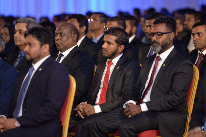 ފެބްރުއަރީ 18، 2020: ޝަރުއީ ދާއިރާގެ ގަޟާއީ އާ އަހަރު ފެށުމުގެ ގޮތުން ދަރުބާރުގޭގައި ބޭއްވި ރަސްމިއްޔާތުގެ ތެރެއިން: މި ރަސްމިއްޔާތުގައި ރައީސް އިބްރާޙިމް މުހައްމަދު ސޯލިހް އާއި މަޖިލިސް ރައީސް މުހައްމަދު ނަޝީދު ބައިވެރިވެ ވަޑައިގެންނެވި -- ސަން ފޮޓޯ/ ފަޔާޒު މޫސާ