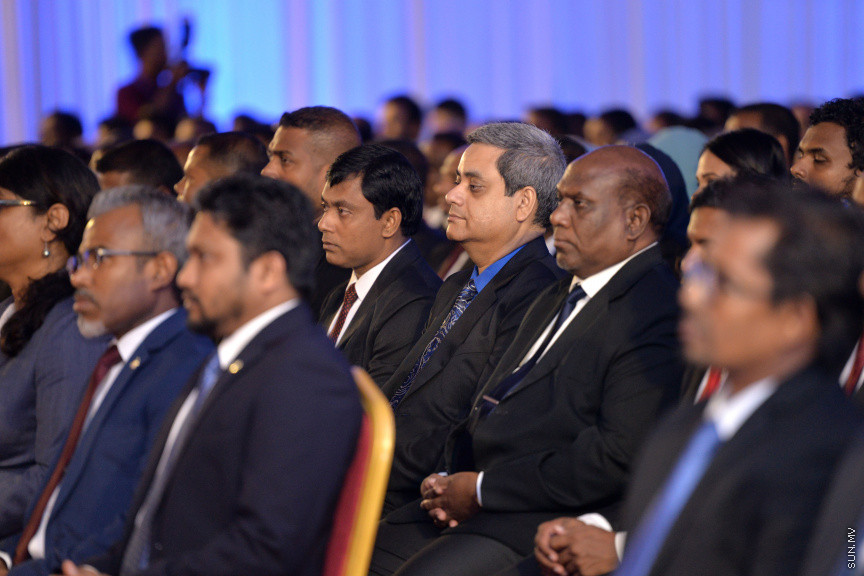 ފެބްރުއަރީ 18، 2020: ޝަރުއީ ދާއިރާގެ ގަޟާއީ އާ އަހަރު ފެށުމުގެ ގޮތުން ދަރުބާރުގޭގައި ބޭއްވި ރަސްމިއްޔާތުގެ ތެރެއިން: މި ރަސްމިއްޔާތުގައި ރައީސް އިބްރާޙިމް މުހައްމަދު ސޯލިހް އާއި މަޖިލިސް ރައީސް މުހައްމަދު ނަޝީދު ބައިވެރިވެ ވަޑައިގެންނެވި -- ސަން ފޮޓޯ/ ފަޔާޒު މޫސާ