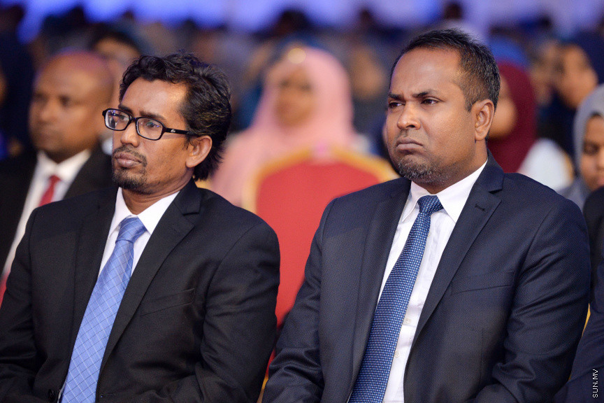 ފެބްރުއަރީ 18، 2020: ޝަރުއީ ދާއިރާގެ ގަޟާއީ އާ އަހަރު ފެށުމުގެ ގޮތުން ދަރުބާރުގޭގައި ބޭއްވި ރަސްމިއްޔާތުގެ ތެރެއިން: މި ރަސްމިއްޔާތުގައި ރައީސް އިބްރާޙިމް މުހައްމަދު ސޯލިހް އާއި މަޖިލިސް ރައީސް މުހައްމަދު ނަޝީދު ބައިވެރިވެ ވަޑައިގެންނެވި -- ސަން ފޮޓޯ/ ފަޔާޒު މޫސާ