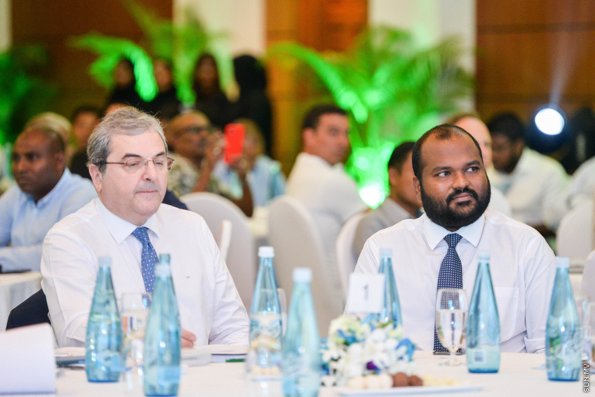 ފެބްރުއަރީ 23، 2020: ކުރުނބާ މޯލްޑިވްސްގައި ބޭއްވި މޯލްޑިވްސް އެސޯސިއޭޝަން އޮފް ޓޫރިޒަމް އިންޑަސްޓްރީ(މަޓީ)ގެ 30ވަނަ އަހަރީ އާންމު ޖަލްސާގެ ތެރެއިން -- ސަން ފޮޓޯ/ ފަޔާޒު މޫސާ