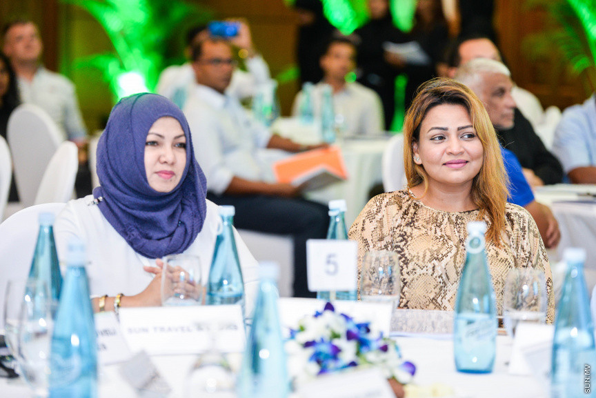 ފެބްރުއަރީ 23، 2020: ކުރުނބާ މޯލްޑިވްސްގައި ބޭއްވި މޯލްޑިވްސް އެސޯސިއޭޝަން އޮފް ޓޫރިޒަމް އިންޑަސްޓްރީ(މަޓީ)ގެ 30ވަނަ އަހަރީ އާންމު ޖަލްސާގެ ތެރެއިން -- ސަން ފޮޓޯ/ ފަޔާޒު މޫސާ
