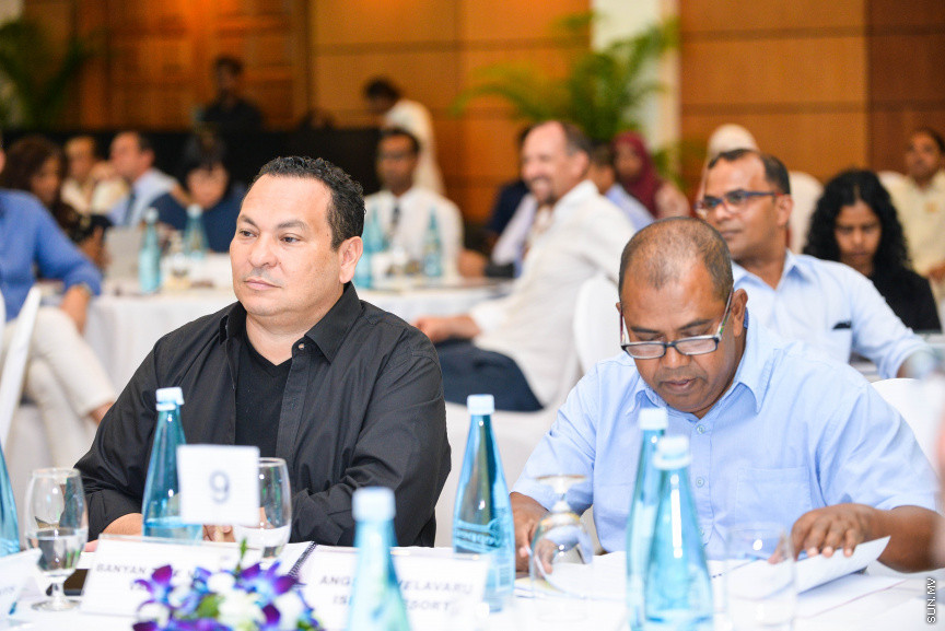 ފެބްރުއަރީ 23، 2020: ކުރުނބާ މޯލްޑިވްސްގައި ބޭއްވި މޯލްޑިވްސް އެސޯސިއޭޝަން އޮފް ޓޫރިޒަމް އިންޑަސްޓްރީ(މަޓީ)ގެ 30ވަނަ އަހަރީ އާންމު ޖަލްސާގެ ތެރެއިން -- ސަން ފޮޓޯ/ ފަޔާޒު މޫސާ