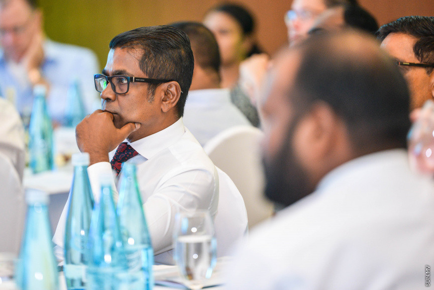 ފެބްރުއަރީ 23، 2020: ކުރުނބާ މޯލްޑިވްސްގައި ބޭއްވި މޯލްޑިވްސް އެސޯސިއޭޝަން އޮފް ޓޫރިޒަމް އިންޑަސްޓްރީ(މަޓީ)ގެ 30ވަނަ އަހަރީ އާންމު ޖަލްސާގެ ތެރެއިން -- ސަން ފޮޓޯ/ ފަޔާޒު މޫސާ