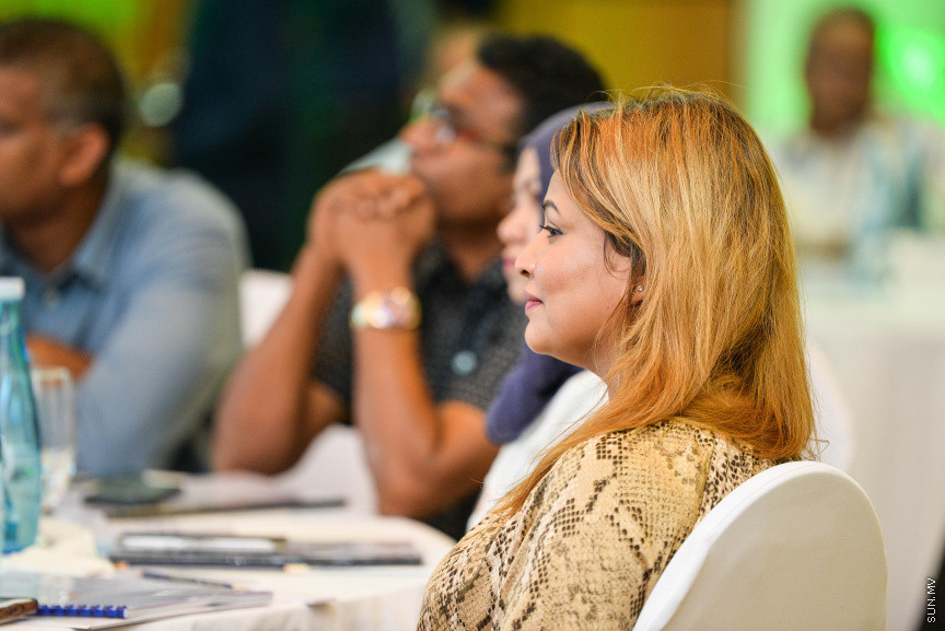 ފެބްރުއަރީ 23، 2020: ކުރުނބާ މޯލްޑިވްސްގައި ބޭއްވި މޯލްޑިވްސް އެސޯސިއޭޝަން އޮފް ޓޫރިޒަމް އިންޑަސްޓްރީ(މަޓީ)ގެ 30ވަނަ އަހަރީ އާންމު ޖަލްސާގެ ތެރެއިން -- ސަން ފޮޓޯ/ ފަޔާޒު މޫސާ