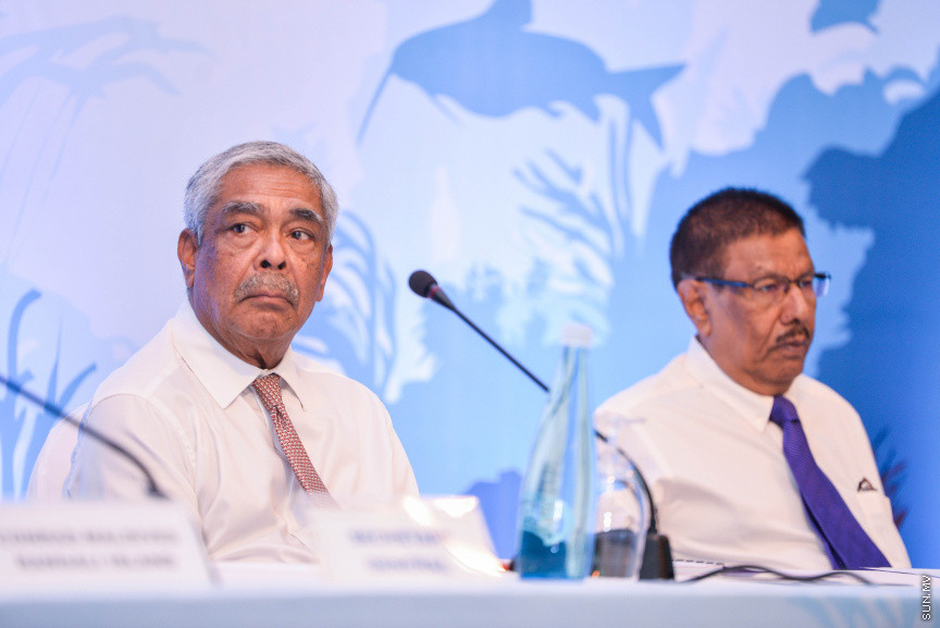 ފެބްރުއަރީ 23، 2020: ކުރުނބާ މޯލްޑިވްސްގައި ބޭއްވި މޯލްޑިވްސް އެސޯސިއޭޝަން އޮފް ޓޫރިޒަމް އިންޑަސްޓްރީ(މަޓީ)ގެ 30ވަނަ އަހަރީ އާންމު ޖަލްސާގެ ތެރެއިން -- ސަން ފޮޓޯ/ ފަޔާޒު މޫސާ