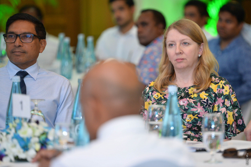 ފެބްރުއަރީ 23، 2020: ކުރުނބާ މޯލްޑިވްސްގައި ބޭއްވި މޯލްޑިވްސް އެސޯސިއޭޝަން އޮފް ޓޫރިޒަމް އިންޑަސްޓްރީ(މަޓީ)ގެ 30ވަނަ އަހަރީ އާންމު ޖަލްސާގެ ތެރެއިން -- ސަން ފޮޓޯ/ ފަޔާޒު މޫސާ
