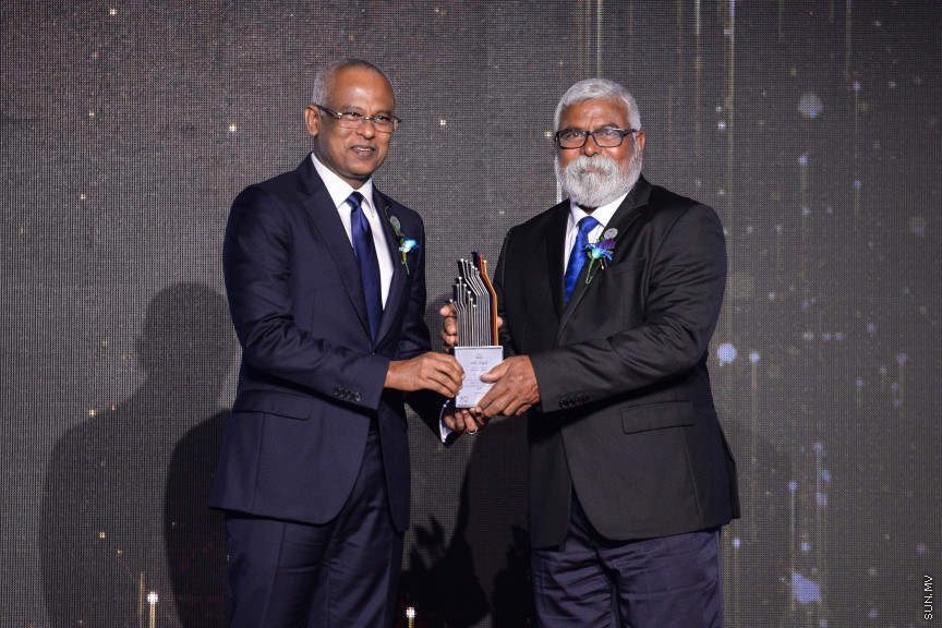 މާޗް 4، 2020: ސްޓެލްކޯއިން ކަރަންޓުގެ ހިދުމަތަށް ދޭން ފެށިތާ 70 އަހަރު ފުރުން ފާހަގަ ކުރުމަށް ދަރުބާރުގޭގައި ބޭއްވި ޖަލްސާގެ ތެރެއިން -- ސަން ފޮޓޯ/ ފަޔާޒު މޫސާ