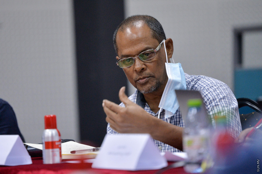 ޖުލައި 4، 2020: މީޑިއާތަކަށް ހުރި ގޮންޖެހުންތަކާއި ހޯދިދާނެ ހައްލުތަކާ މެދު މަސްވަރާކުރުމަށް މީޑިއާ ކައުންސިލުން އިންތިޒާމުކޮއްގެން ބޭއްވި "އެޑިޓަރުންގެ މަހާސިންތާ 2020" ގެ ތެރެއިން -- ސަން ފޮޓޯ/ ފަޔާޒު މޫސާ