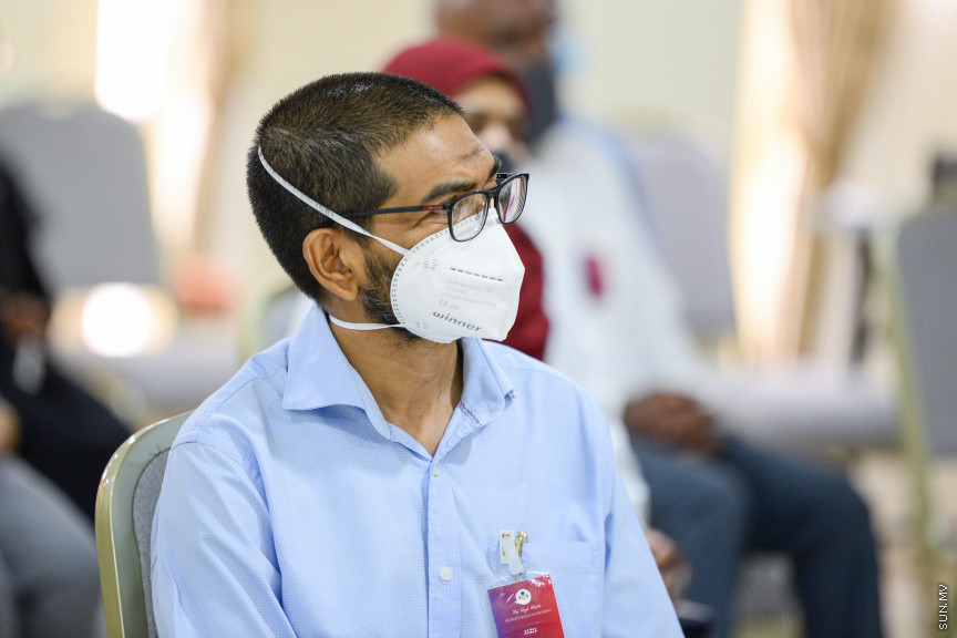 އޮކްޓޫބަރ 15، 2020: ތެލްސީމިއާ ސޮސައިޓީ އާއި ރައްޔިތުންގެ މަޖިލީހުގެ އިޖުތިމާއީ ކޮމެޓީ ގުޅިގެން ފެށި މަސައްކަތުގެ ބައްދަލުވުން ފެށުމުގެ ގޮތުން ބޭއްވި ރަސްމިއްޔާތުގެ ތެރެއިން -- ސަން ފޮޓޯ/ ފަޔާޒު މޫސާ