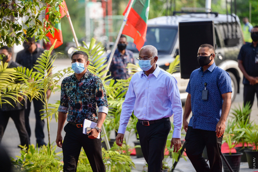 ޑިސެމްބަރ 6، 2020: ނެޝެނަލް މާޝަލް އާރޓްސް ސެންޓަރ އަދި ހުޅުމާލެ ޓީޓީ ހޯލް ހުޅުވުމަށް ސްޕޯޓްސް ކޮމްޕްލެކްސްގައި ބޭއްވި ރަސްމިއްޔާތުގެ ތެރެއިން -- ސަން ފޮޓޯ/ ފަޔާޒު މޫސާ