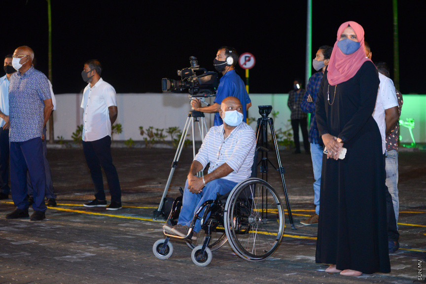 ޑިސެމްބަރ 20، 2020: ކުރިން ވެސްޓު ޕާކު ހުރި ސަރަހައްދުގައި ތަރައްގީކުރި އެސްޓީއޯ ބަސް ޓާމިނަލާއި ޕާކު ސަރަހައްދު ހުޅުވުމަށް ބޭއްވި ރަސްމިއްޔާތުގެ ތެރެއިން: މި ރަސްމިއްޔާުގައި ބައިވެރިވެ ވަޑައިގެން ބަސްޓާމިނަލް އާއި ހުޅުވައި ދެއްވީ ނައިބް ރައީސް ފައިސަލް ނަސީމް -- ސަން ފޮޓޯ/ ފަޔާޒު މޫސާ