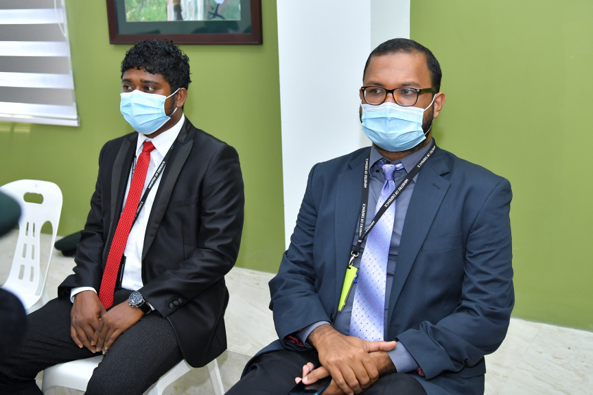 ޖެނުއަރީ 25، 2021: ސިފައިންގެ އޮފިސަރުންނަށް މަޤާމުގެ ކުރިއެރުން ދިނުމަށް މޯލްޑިވްސް ނެޝަނަލް ޑިފެންސް ފޯސް (އެމް.އެން.ޑީ.އެފް) ގެ މައި މަރުކަޒުގައި ބޭއްވި ހާއްސަ ރަސްމިއްޔާތުގެ ތެރެއިން -- ފޮޓޯ/ ރައީސް އޮފީސް