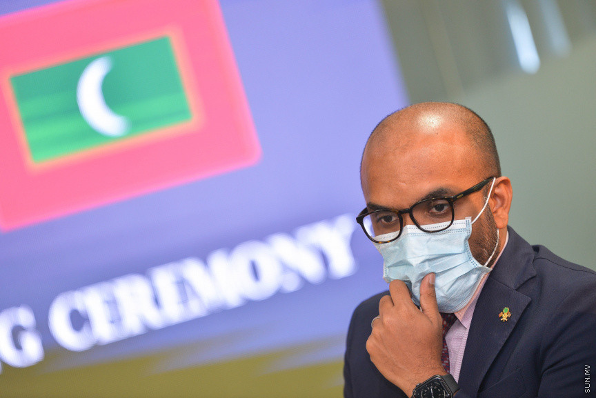 ފެބްރުއަރީ 21، 2021: ފޮރިން މިނިސްޓަރު އަބްދުﷲ ޝާހިދުގެ ދައުވަތަކަށް އިންޑިއާގެ އެކްސްޓާނަލް އެފެއާޒް މިނިސްޓަރު، ޑރ. ސުބުރަހްމަންޔަން ޖައިޝަންކަރު ރާއްޖެއަށް ކުރެއްވި ރަސްމީ ދަތުރުފުޅުގެ ތެރެއިން: މި ދަތުރުފުޅުގައި އިންޑިއާއާއި ރާއްޖެއާއި ދެމެދު މުހިންމު އެއްބަސްވުންތަކެއްގައި ވަނީ ސޮއިކުރައްވާފައި -- ސަން ފޮޓޯ/ ފަޔާޒު މޫސާ