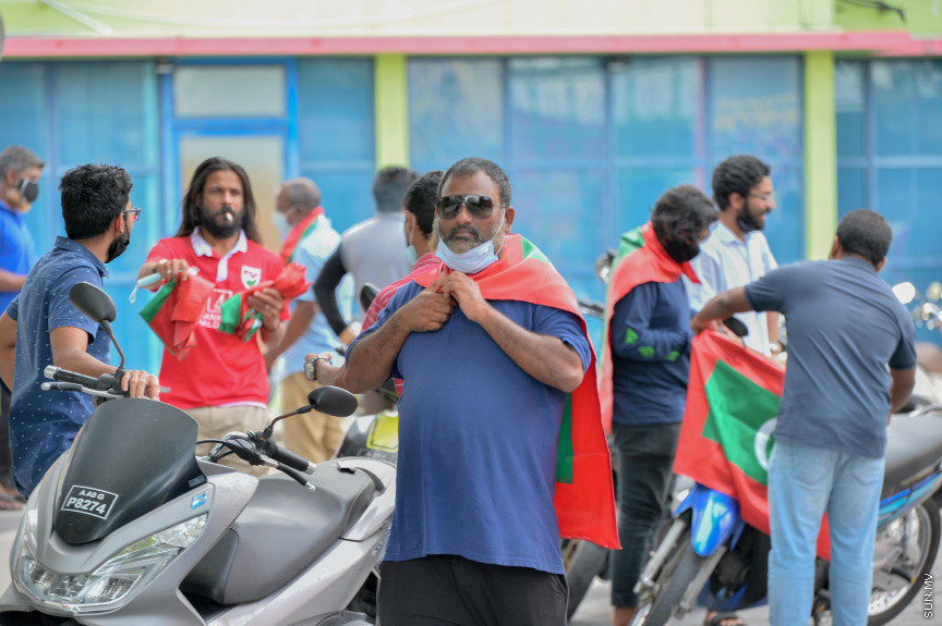 09/30/2021 - "ޒުވާނުން ގައުމީ ޓީމާއެކު" ގެ ނަމުގައި މިއަދު ހަވީރު މާލޭގައި ބޭއްވި ސައިކަލް ބުރުގެ ތެރެއިން --- ސަން ފޮޓޯ// އަހުމަދު އައިމަން އަލީ