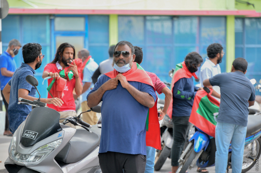 09/30/2021 - "ޒުވާނުން ގައުމީ ޓީމާއެކު" ގެ ނަމުގައި މިއަދު ހަވީރު މާލޭގައި ބޭއްވި ސައިކަލް ބުރުގެ ތެރެއިން --- ސަން ފޮޓޯ// އަހުމަދު އައިމަން އަލީ