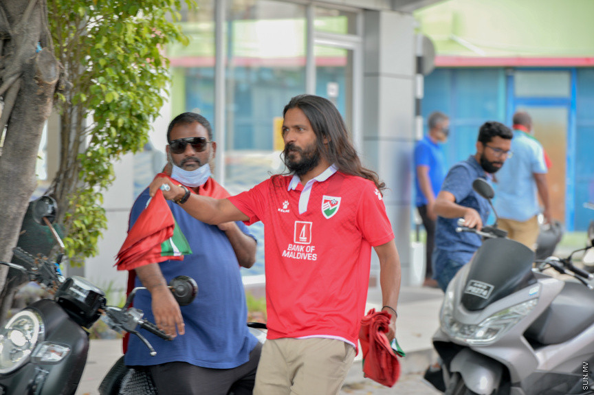 09/30/2021 - "ޒުވާނުން ގައުމީ ޓީމާއެކު" ގެ ނަމުގައި މިއަދު ހަވީރު މާލޭގައި ބޭއްވި ސައިކަލް ބުރުގެ ތެރެއިން --- ސަން ފޮޓޯ// އަހުމަދު އައިމަން އަލީ