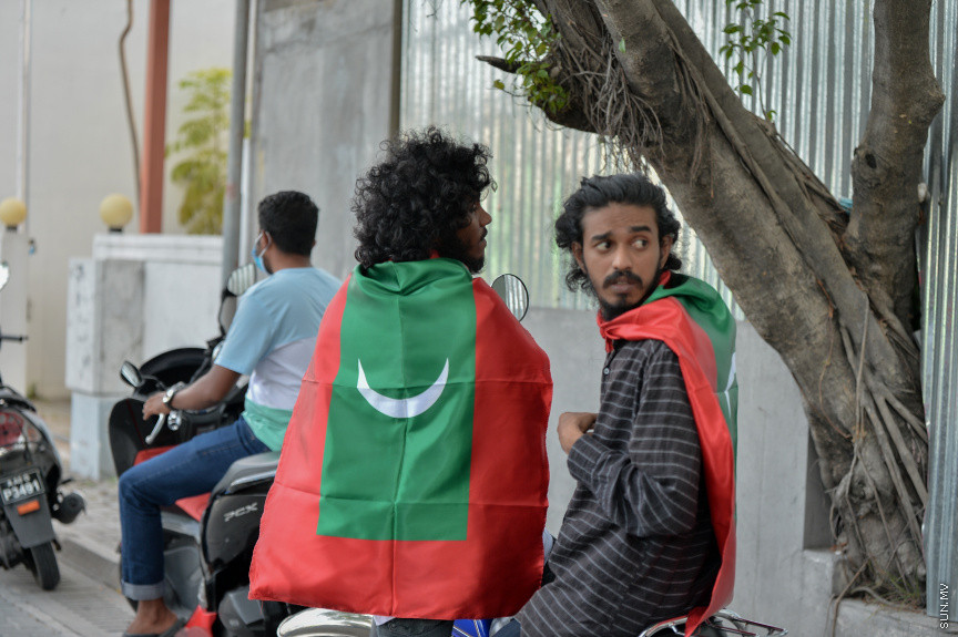 09/30/2021 - "ޒުވާނުން ގައުމީ ޓީމާއެކު" ގެ ނަމުގައި މިއަދު ހަވީރު މާލޭގައި ބޭއްވި ސައިކަލް ބުރުގެ ތެރެއިން --- ސަން ފޮޓޯ// އަހުމަދު އައިމަން އަލީ