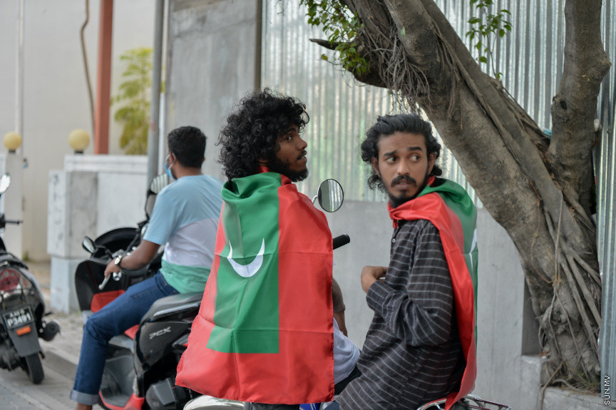 09/30/2021 - "ޒުވާނުން ގައުމީ ޓީމާއެކު" ގެ ނަމުގައި މިއަދު ހަވީރު މާލޭގައި ބޭއްވި ސައިކަލް ބުރުގެ ތެރެއިން --- ސަން ފޮޓޯ// އަހުމަދު އައިމަން އަލީ