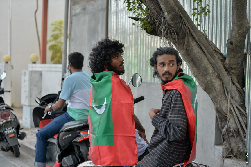 09/30/2021 - "ޒުވާނުން ގައުމީ ޓީމާއެކު" ގެ ނަމުގައި މިއަދު ހަވީރު މާލޭގައި ބޭއްވި ސައިކަލް ބުރުގެ ތެރެއިން --- ސަން ފޮޓޯ// އަހުމަދު އައިމަން އަލީ