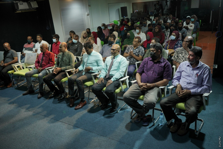 ނަސްރުގެ ދުވަސް ފާހަގަކުރުމަށް ޑީއެންއޭއިން ބޭއްވި ޖަލްސާގެ ތެރެއިން --- ސަން ފޮޓޯ/ މުހައްމަދު ހައްޔާން