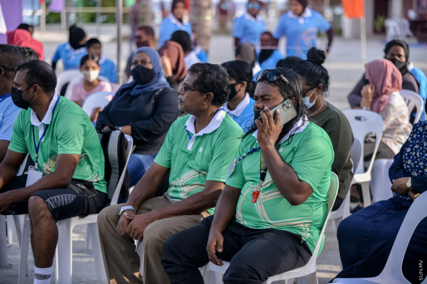 ހުޅުމާލޭ ވޮލީ ކޭމްޕް ހުޅުވުމުގެ ރަސްމިއްޔާތުގެ ތެރެއިން --- ސަން ފޮޓޯ/އަހުމަދު އައިމަން އަލީ