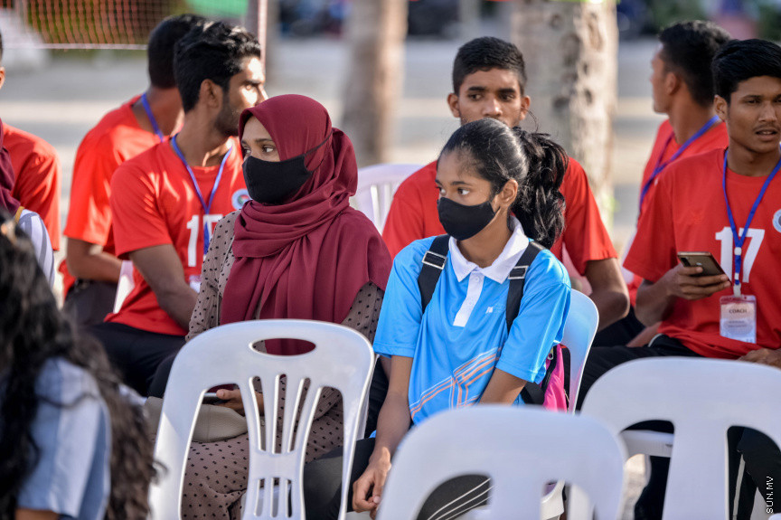 ހުޅުމާލޭ ވޮލީ ކޭމްޕް ހުޅުވުމުގެ ރަސްމިއްޔާތުގެ ތެރެއިން --- ސަން ފޮޓޯ/އަހުމަދު އައިމަން އަލީ