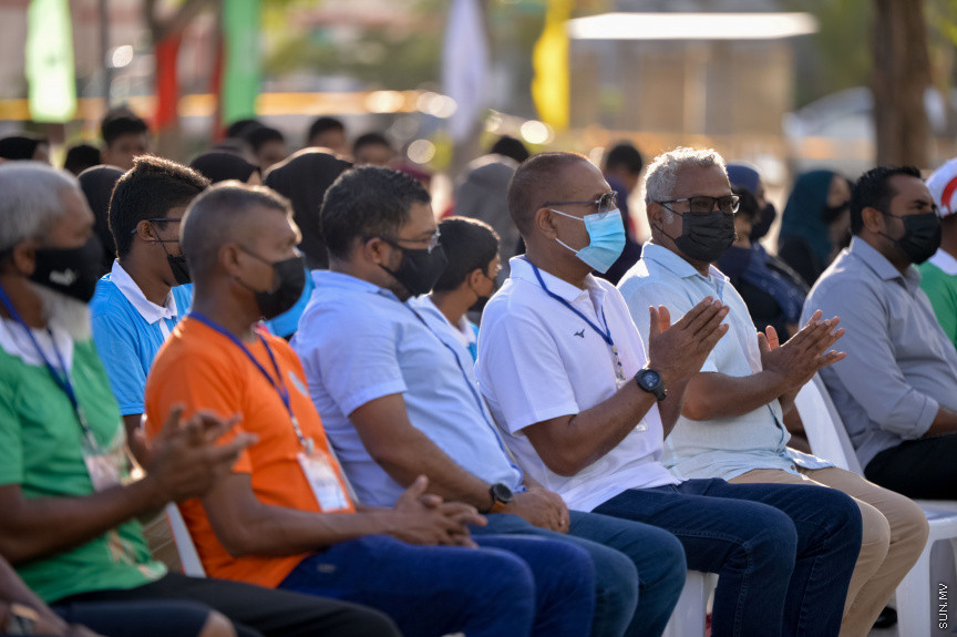 ހުޅުމާލޭ ވޮލީ ކޭމްޕް ހުޅުވުމުގެ ރަސްމިއްޔާތުގެ ތެރެއިން --- ސަން ފޮޓޯ/އަހުމަދު އައިމަން އަލީ