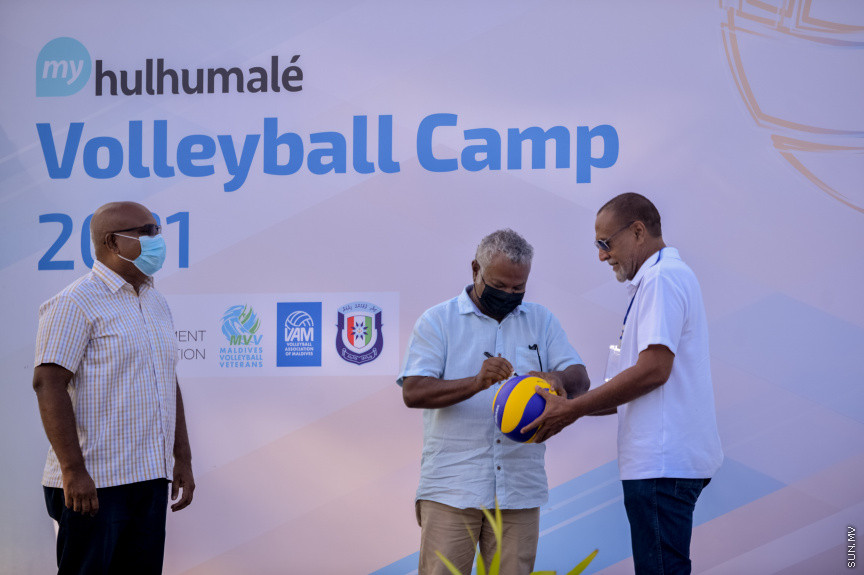 ހުޅުމާލޭ ވޮލީ ކޭމްޕް ހުޅުވުމުގެ ރަސްމިއްޔާތުގެ ތެރެއިން --- ސަން ފޮޓޯ/އަހުމަދު އައިމަން އަލީ