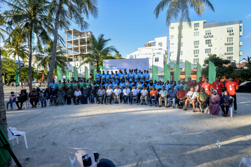 ހުޅުމާލޭ ވޮލީ ކޭމްޕް ހުޅުވުމުގެ ރަސްމިއްޔާތުގެ ތެރެއިން --- ސަން ފޮޓޯ/އަހުމަދު އައިމަން އަލީ