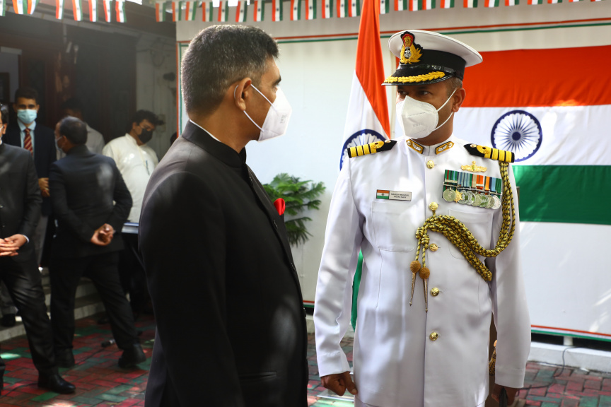 އިންޑިއާގެ ޖުމްހޫރީ ދުވަސް ފާހަގަކުރުމަށް ރާއްޖޭގައި ހުންނަ އިންޑިއާ ހައިކޮމިޝަނުން ބޭއްވި ރަސްމިއްޔާތުގެ ތެރެއިން --- 