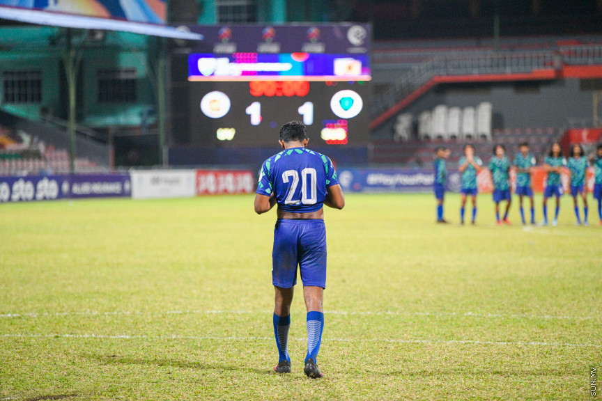 ޔޫތު ޗެމްޕިއަންޝިޕް 21/2022 - ސެމީ ފައިނަލް - ޔުނައިޓެޑް ވިކްޓަރީއާއި ސުޕަ ޔުނައިޓެޑް ސްޕޯޓްސް ބައްދަލުކުރި މެޗުގެ ތެރެއިން -- ސަން ފޮޓޮ/ މުހައްމަދު ހައްޔާން