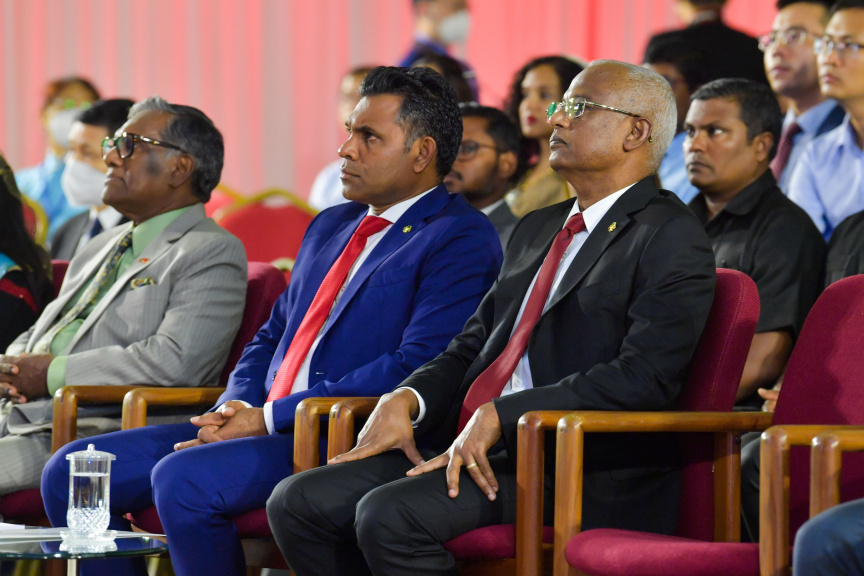 2022-10-23 ރާއްޖެއާއި ޗައިނާގެ ގުޅުމަށް 50 އަހަރު ފުރުން ފާހަގަކުރުމާއި، ޕީޕަލްސް ރިޕަބްލިކް އޮފް ޗައިނާ އުފެދުނުތާ 73 އަހަރު ފުރޭ މުނާޞަބާ ފާހަގަކުރުން-- ފޮޓޯ ރައީސް އޮފީސް