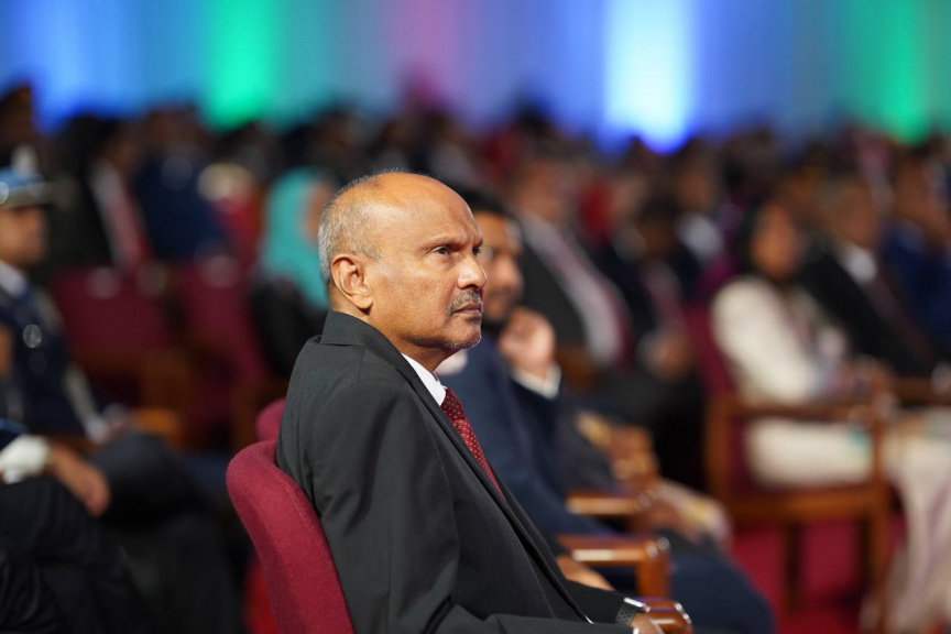 ޖުމްހޫރީ ދުވަސް ފާހަގަކުރުމަށް ރޭ ބޭއްވި ޖަލްސާގައި ރައީސުލްޖުމްހޫރިއްޔާގެ އެޑްވައިޒަރު މުހައްމަދު ޝިހާބު ---