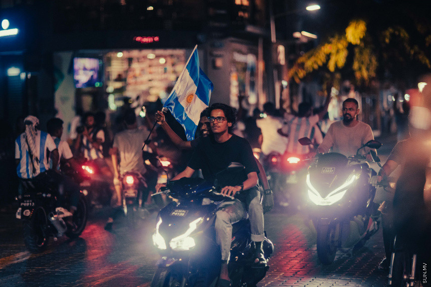 މެސީއާއި އާޖެންޓީނާގެ ކާމިޔާބީއާއެކު މުޅި މާލޭގައި އުފާ ފާޅުކުރަނީ ---- ސަންފޮޓޯ/ ނާއިލް ހުސައިން