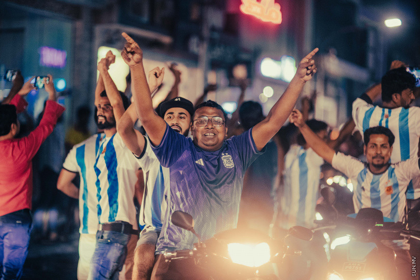 މެސީއާއި އާޖެންޓީނާގެ ކާމިޔާބީއާއެކު މުޅި މާލޭގައި އުފާ ފާޅުކުރަނީ ---- ސަންފޮޓޯ/ ނާއިލް ހުސައިން