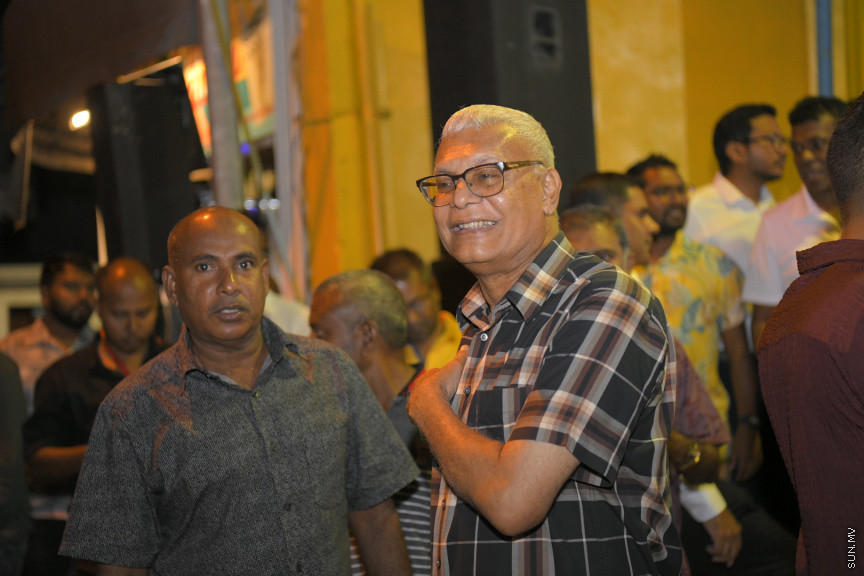 ރައީސް އިބްރާހީމް މުހައްމަދު ޞާލިހުގެ ކެމްޕެއިން ޖަލްސާގެ ތެރެއިން --- ސަންފޮޓޯ/ ނާއިލް ހުސައިން 