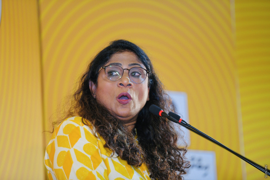ރައީސް އިބްރާހީމް މުހައްމަދު ޞާލިހުގެ ކެމްޕެއިން ޖަލްސާގެ ތެރެއިން --- ސަންފޮޓޯ/ ނާއިލް ހުސައިން 