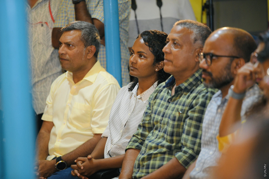 ރައީސް އިބްރާހީމް މުހައްމަދު ޞާލިހުގެ ކެމްޕެއިން ޖަލްސާގެ ތެރެއިން --- ސަންފޮޓޯ/ ނާއިލް ހުސައިން 