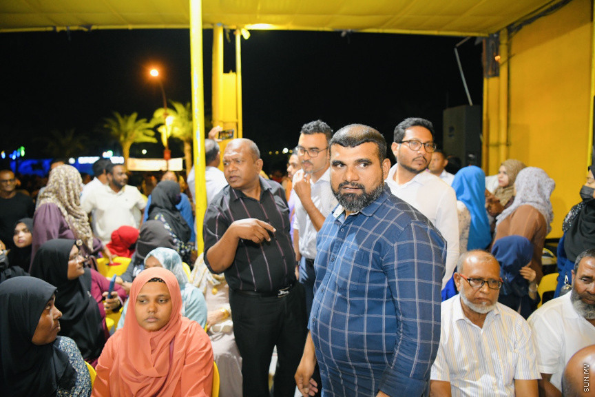 ރައީސް އިބްރާހީމް މުހައްމަދު ޞާލިހުގެ ކެމްޕެއިން ޖަލްސާގެ ތެރެއިން --- ސަންފޮޓޯ/ ނާއިލް ހުސައިން 