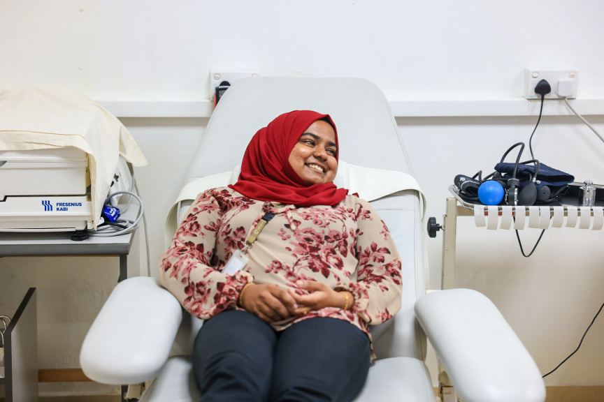 މި ކޭމްޕަށް 500އަށްވުރެ ގިނަ ޑޯނަރުން ރެޖިސްޓާކޮށްފައިވޭ -- ފޮޓޯ/ މުހައްމަދު ޝާތިއު އަބްދުﷲ 